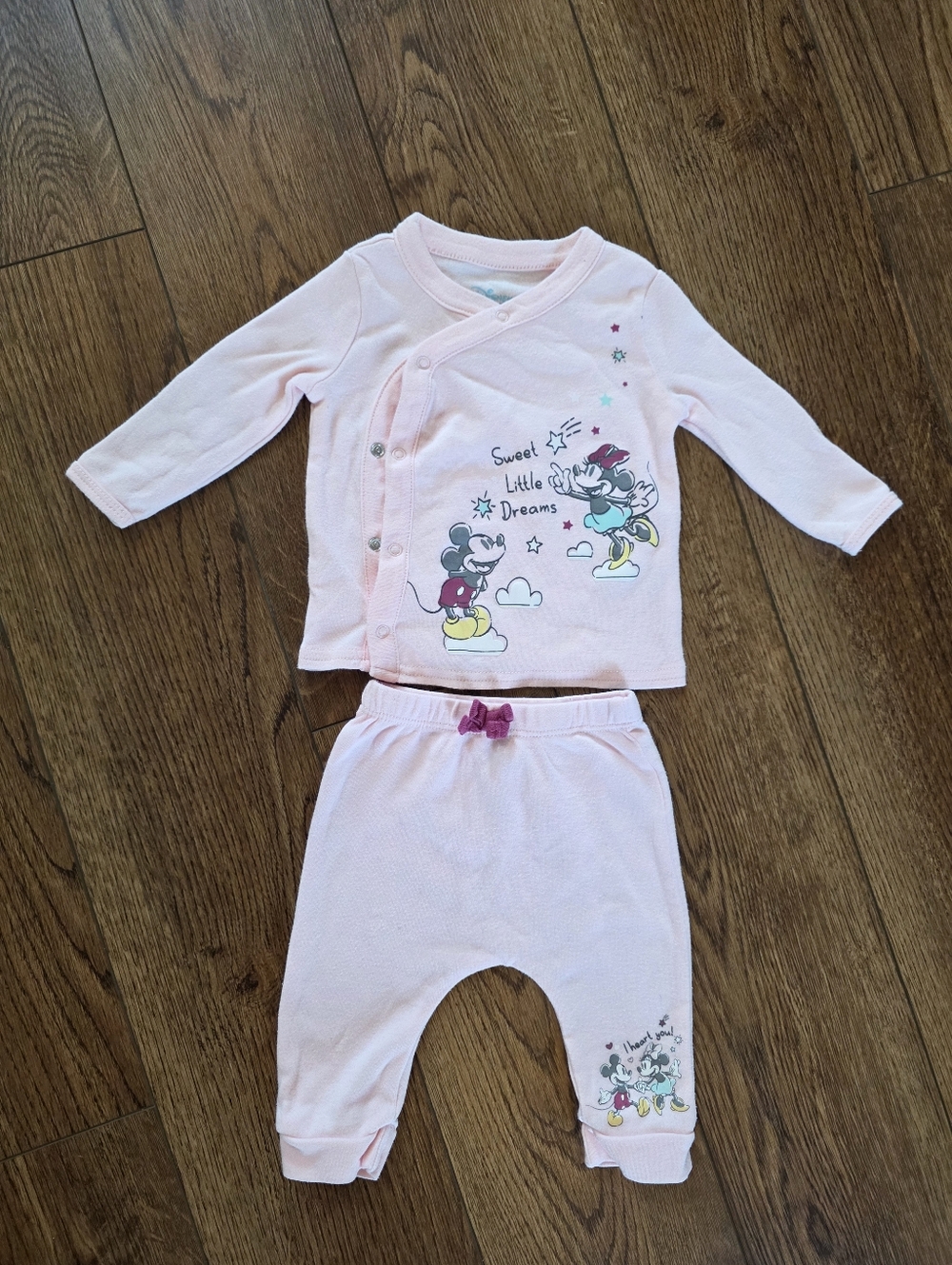 Disney Pink Mickey & Minnie 'Sweet Little Dreams' Pajama Set